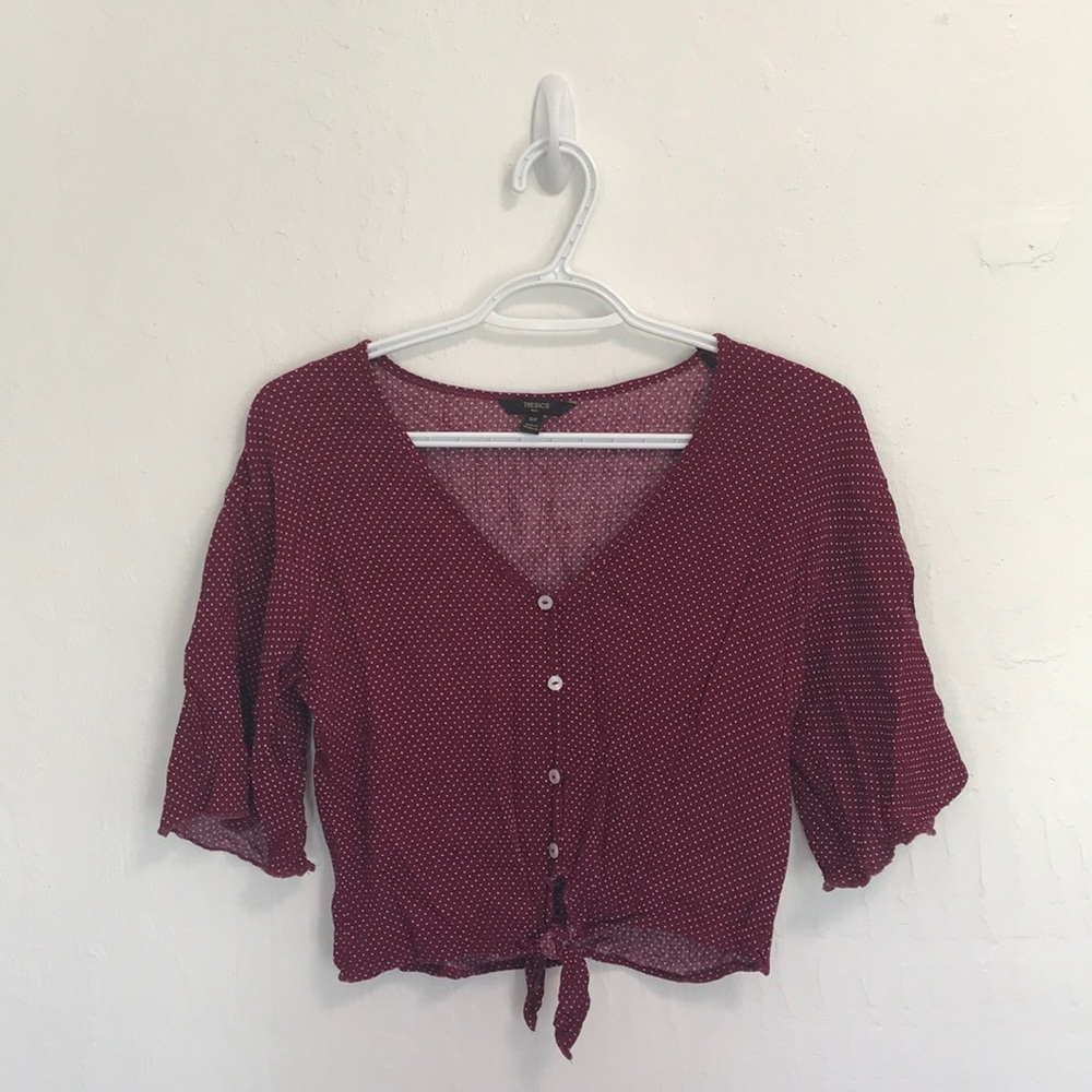 Tresics polka dot cropped top size S